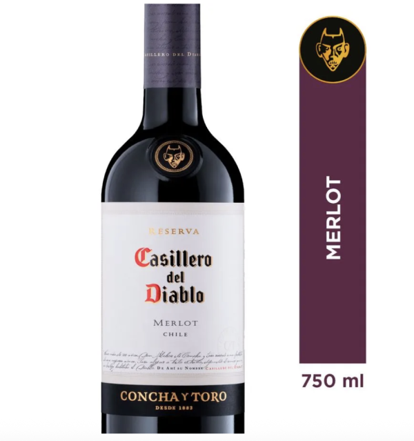 Vino Casillero del Diablo Reserva Merlot 750 cc
